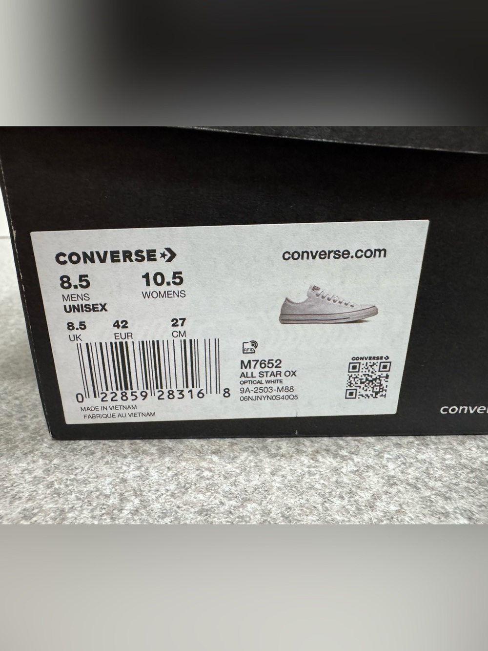 Converse Chuck Taylor All Star Ox Optic White Size 8.5 Men/ 10.5 Women - Picture 10 of 11